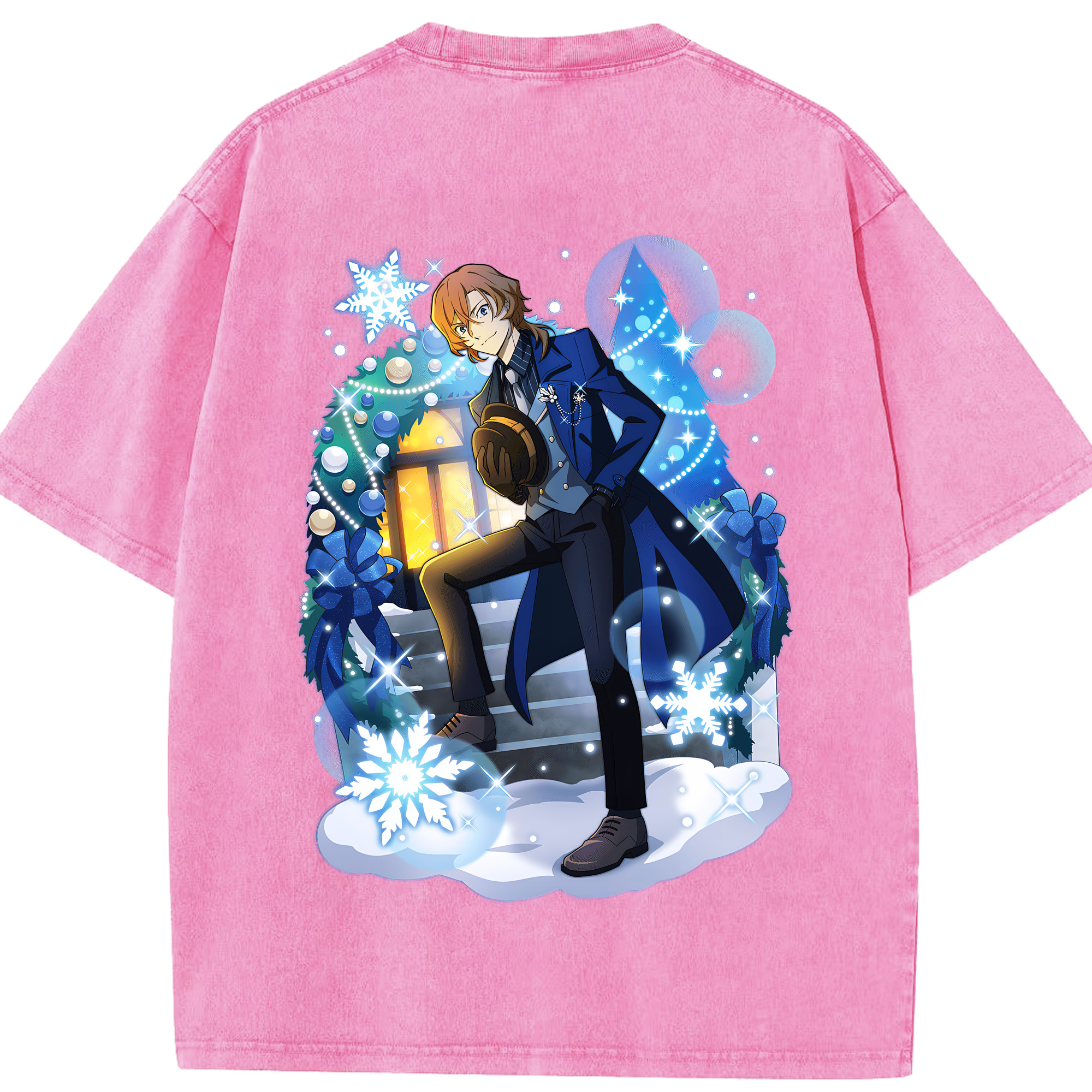 （画像用） 文豪ストレイドッグス Bungo Stray Dogs 綿100% ヴィンテージ風 半袖Tシャツ（背面プリント）